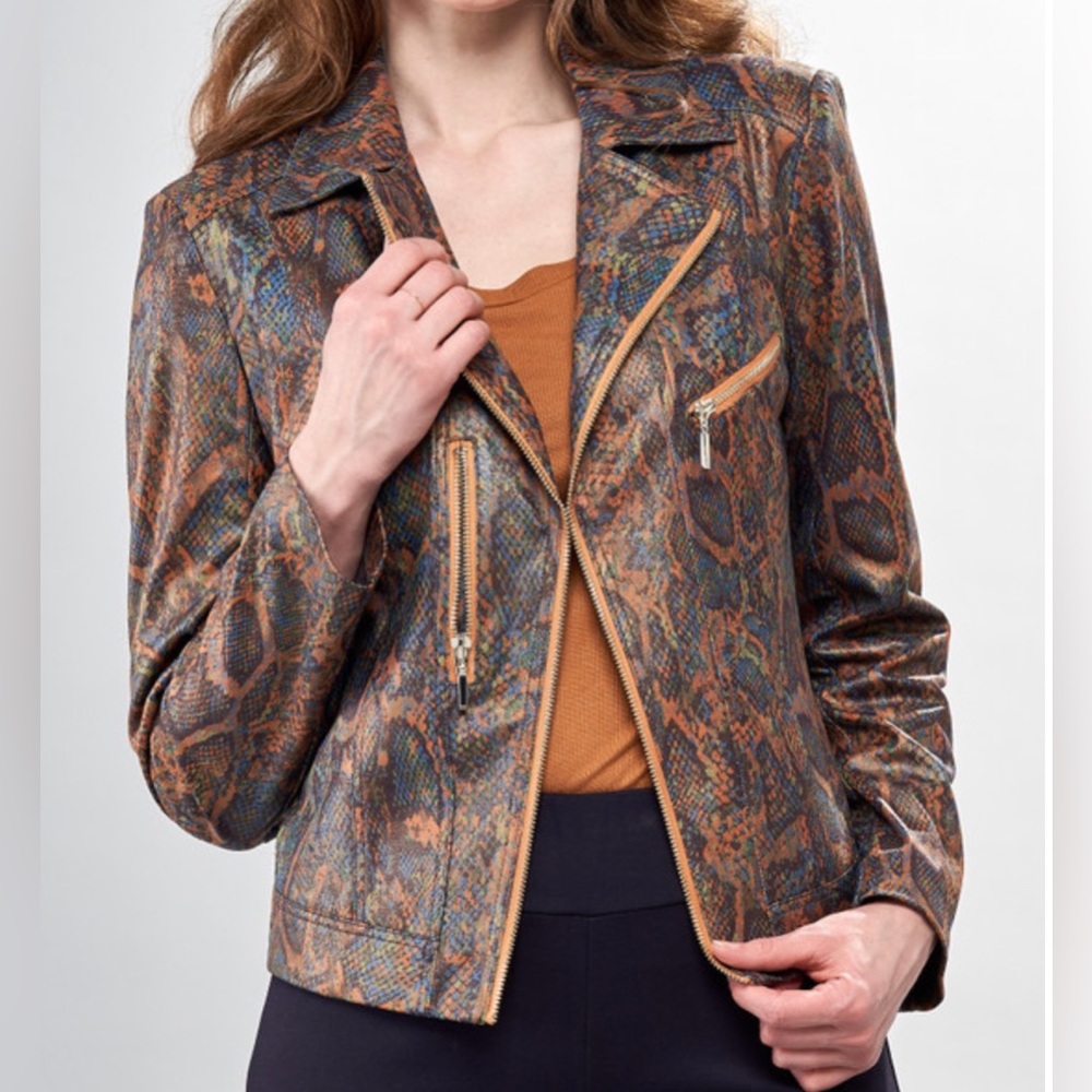 Insight New York Orange Python Vegan Leather Jack… - image 3